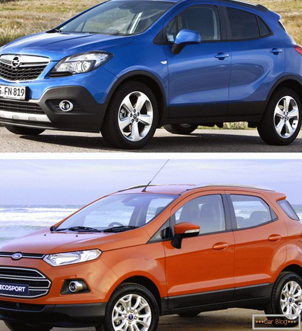 Cars Opel Mokka and Ford Ekosport - bright representatives of mini-SUV