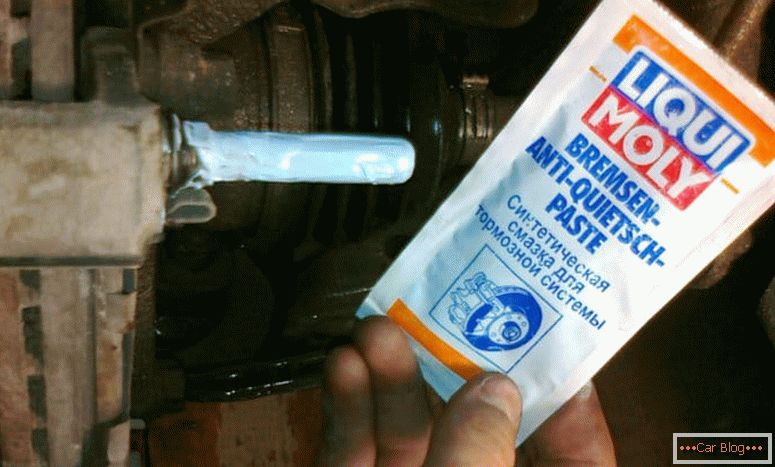 what to lubricate the guides of the brake caliper