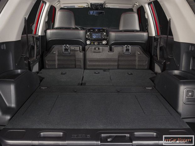 The luggage compartment of the car Toyota Rav 4