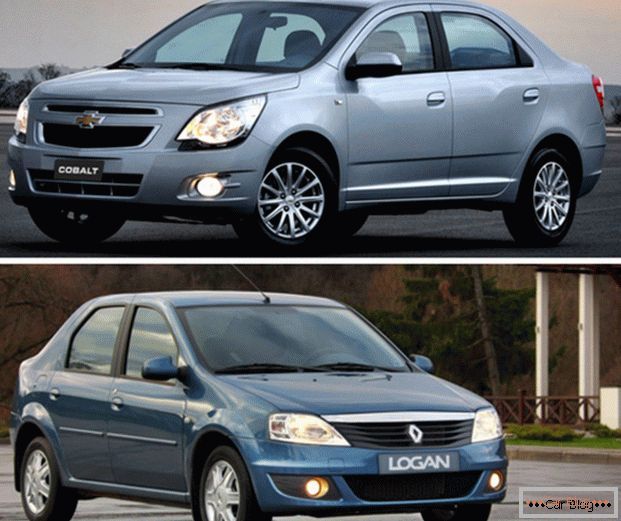 Comparing cars Renault Logan and Chevrolet Cobalt