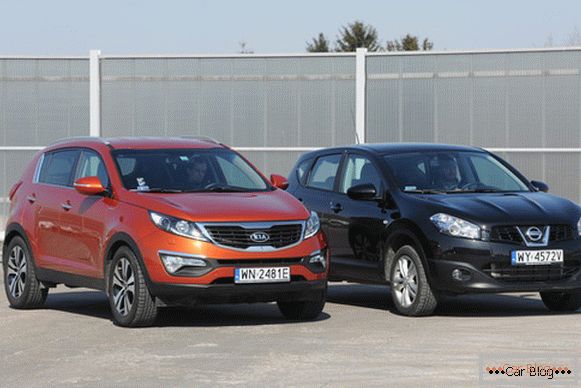 Comparison of two competitors in the sales market: Kia Sportage and Nissan Qashqai