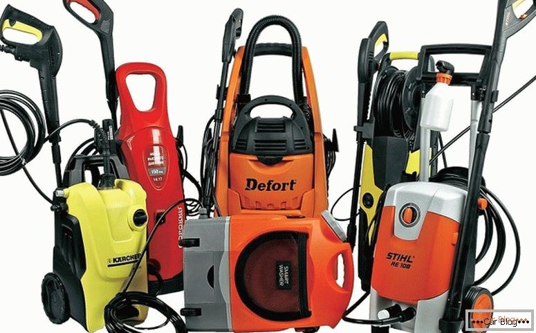 Choose a high pressure washer for the machine