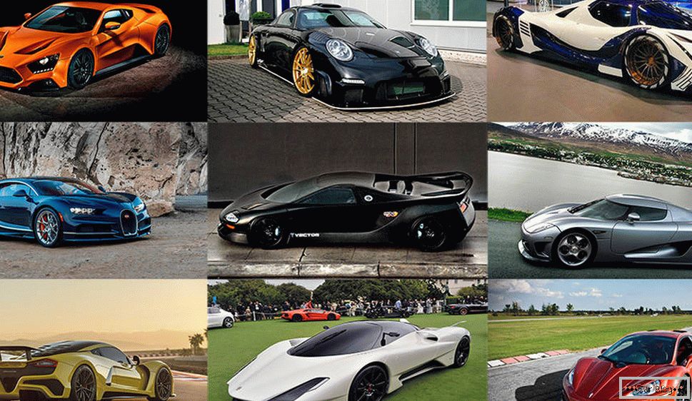 Rating of the most powerful cars in the world