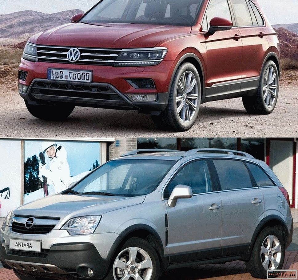 Volkswagen Tiguan и Opel Antara