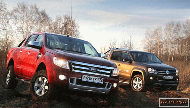 Compare German and American pickup - Volkswagen Amarok and Ford Ranger