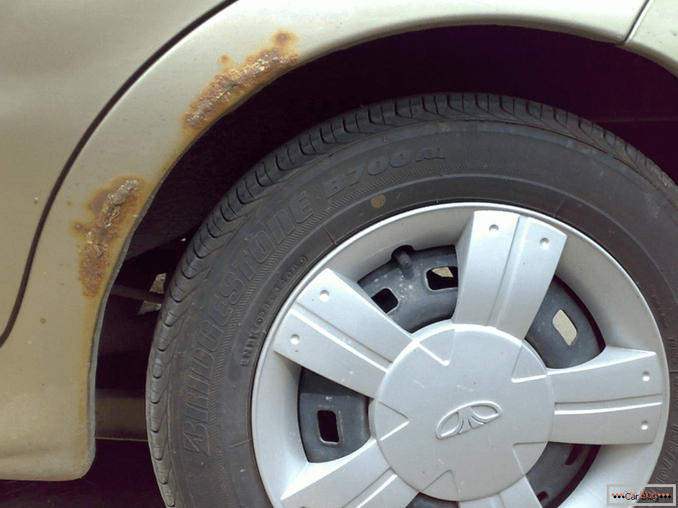 Corrosion on the car
