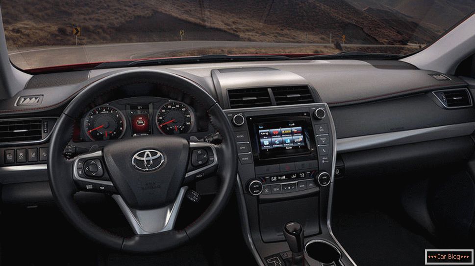 Inside the car Toyota Camry
