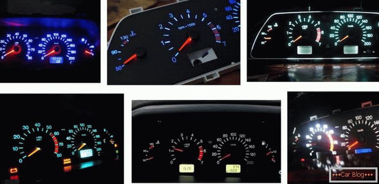 How is the replacement of light bulbs in the instrument panel VAZ 2114