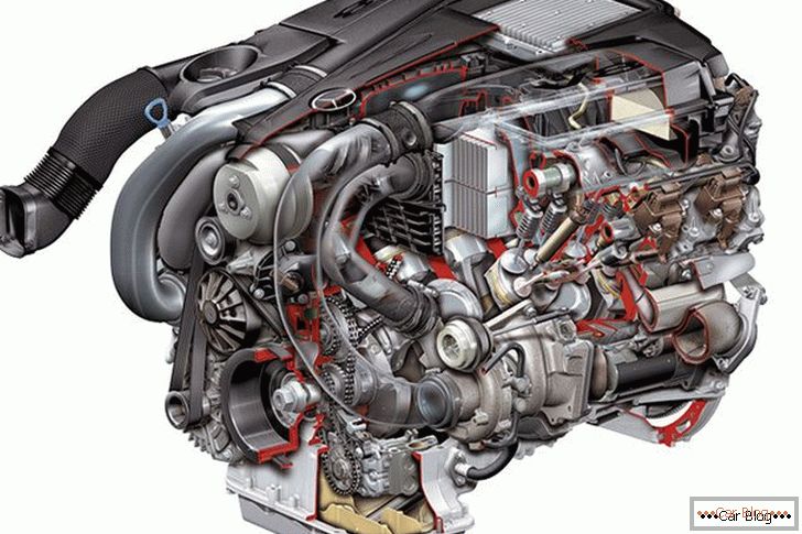 Mercedes SL V8 engine