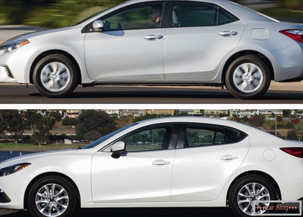 Mazda 3 and Toyota Corolla - both cars boast positive features