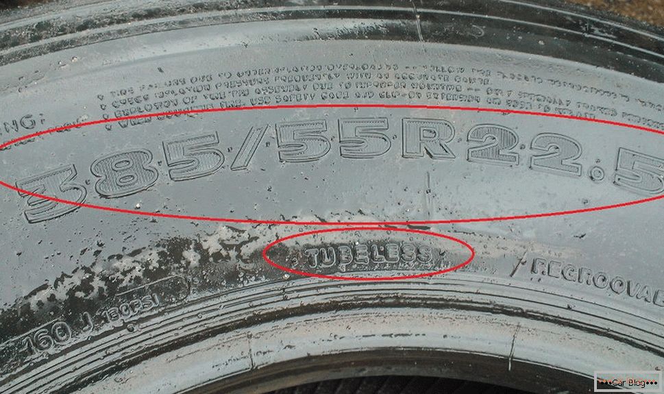 Marking tubeless tires