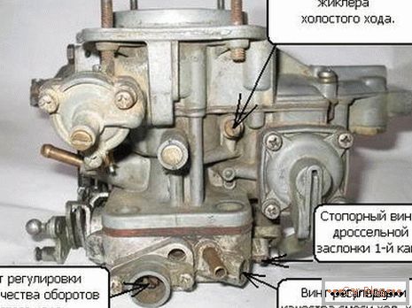 carburetor adjustment VAZ 2109