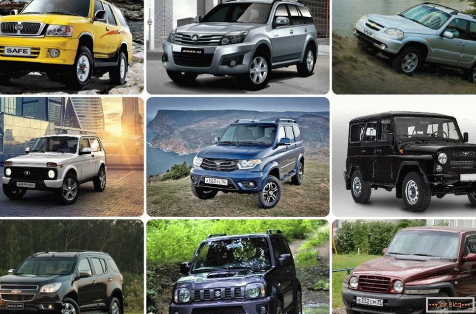 SUVs for 400 thousand rubles.