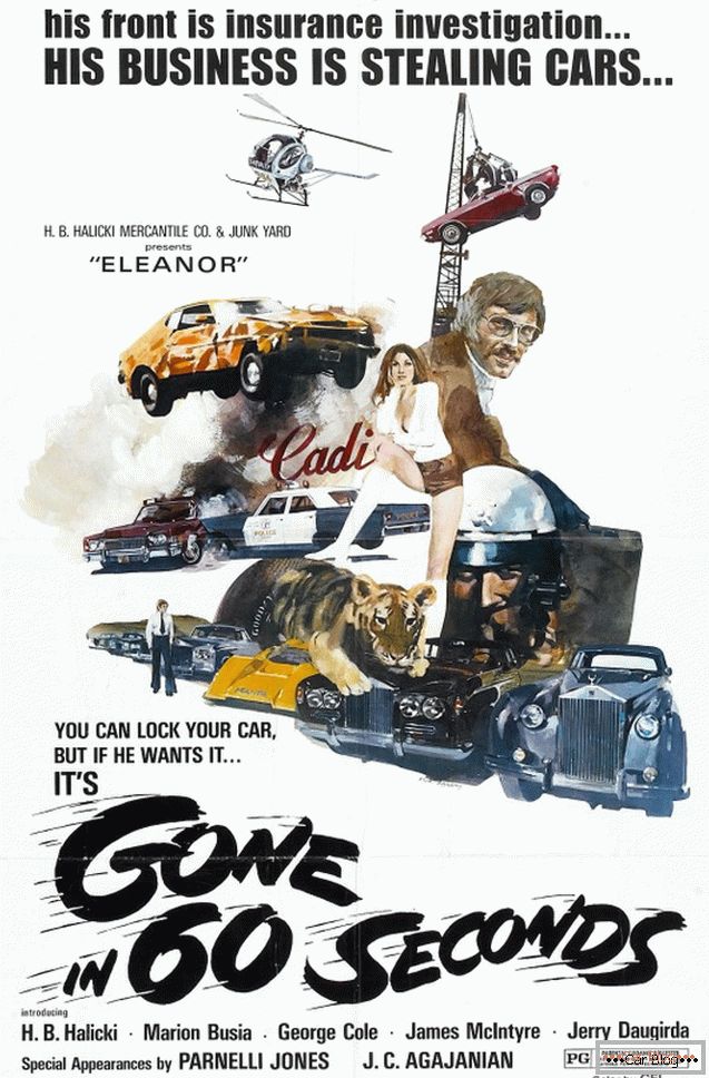 Poster for the film Gone in 60 seconds in 1974