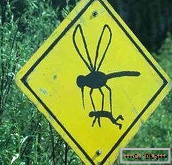 Strange mosquito traffic sign