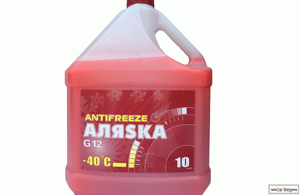 An example of red antifreeze