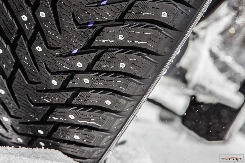 Winter studded tires
