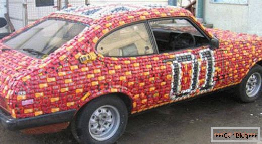 Ford Capri, decorated with children's cars