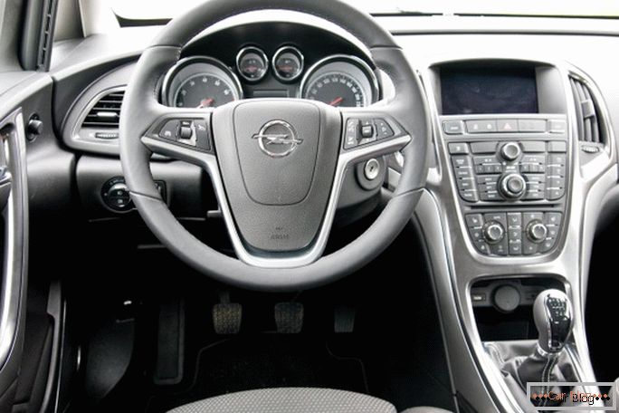 Inside the car Opel Astra