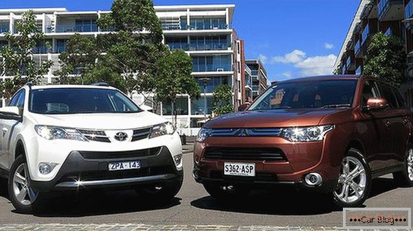 Cars Toyota Rav4 and Mitsubishi Outlander have a lot of fans both abroad and in Russia