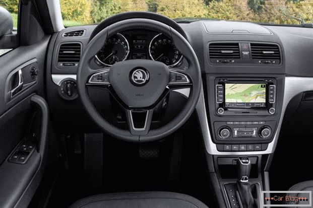 All elements of the Skoda Yeti saloon are comfortable to use and always at hand.