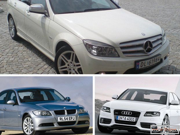 Comparison of Mercedes C 180 with BMW 3 and Audi A4