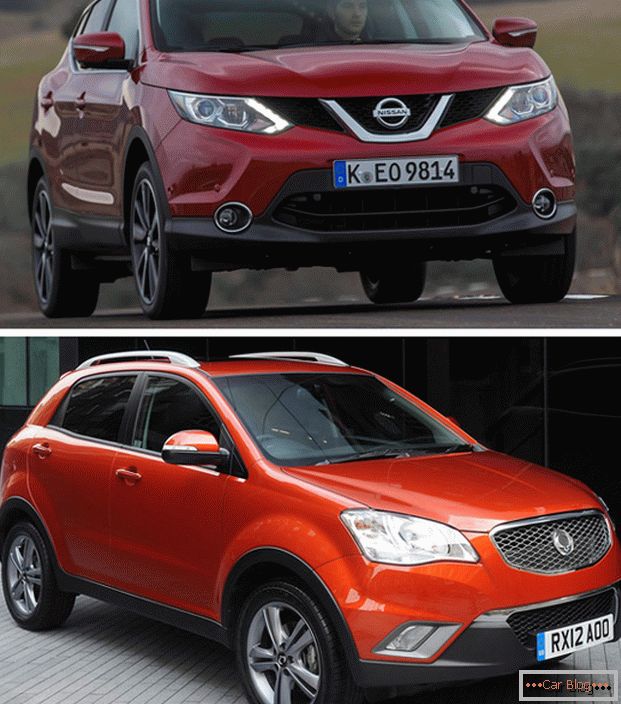 SsangYong Actyon and Nissan Qashqai - both crossovers deserve the attention of domestic consumers