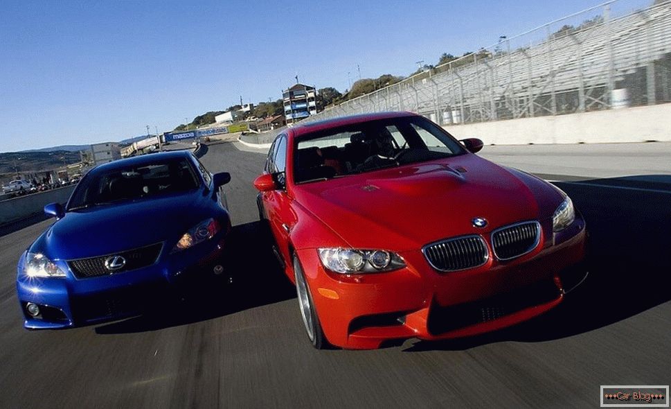 BMW and Lexus race