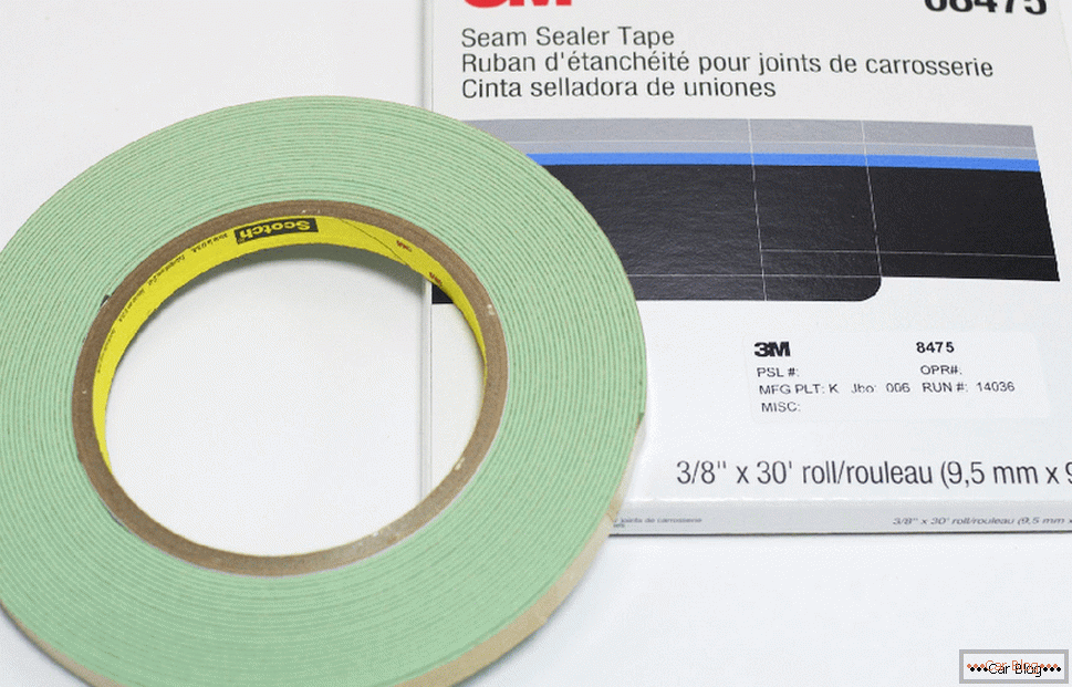 Tape sealant for a car